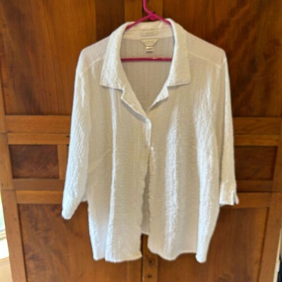 CJ Banks button up blouse size 1X - Picture 5 of 6